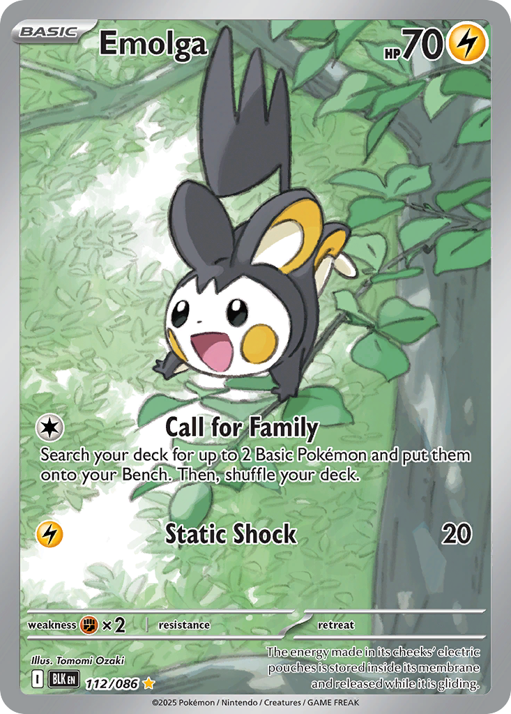Emolga 112/086 Black Bolt
