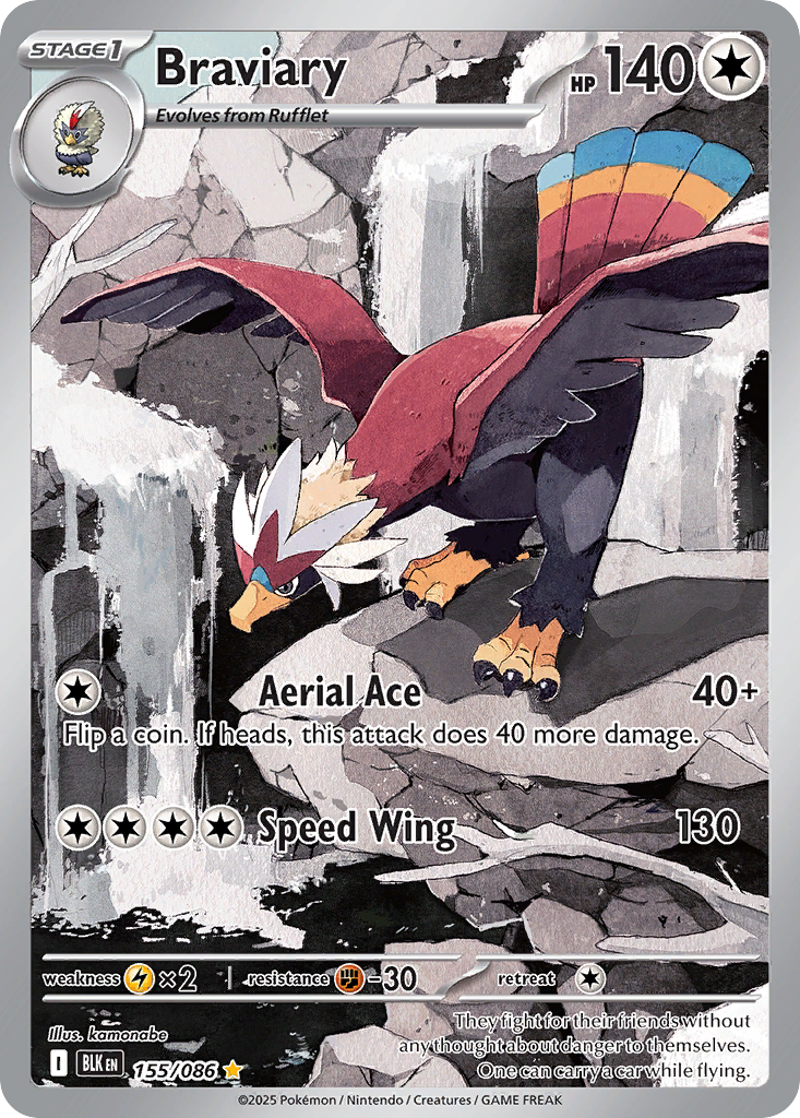 Braviary 155/086 Black Bolt