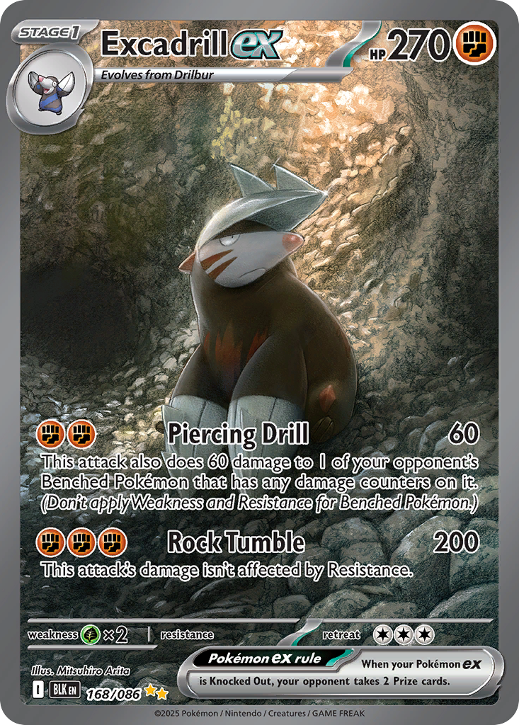 Excadrill ex 168/086 Black Bolt