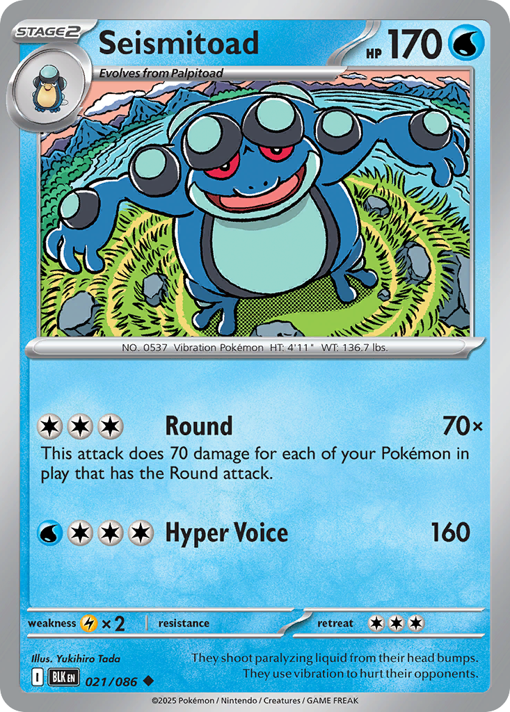 Seismitoad 021/086 Black Bolt