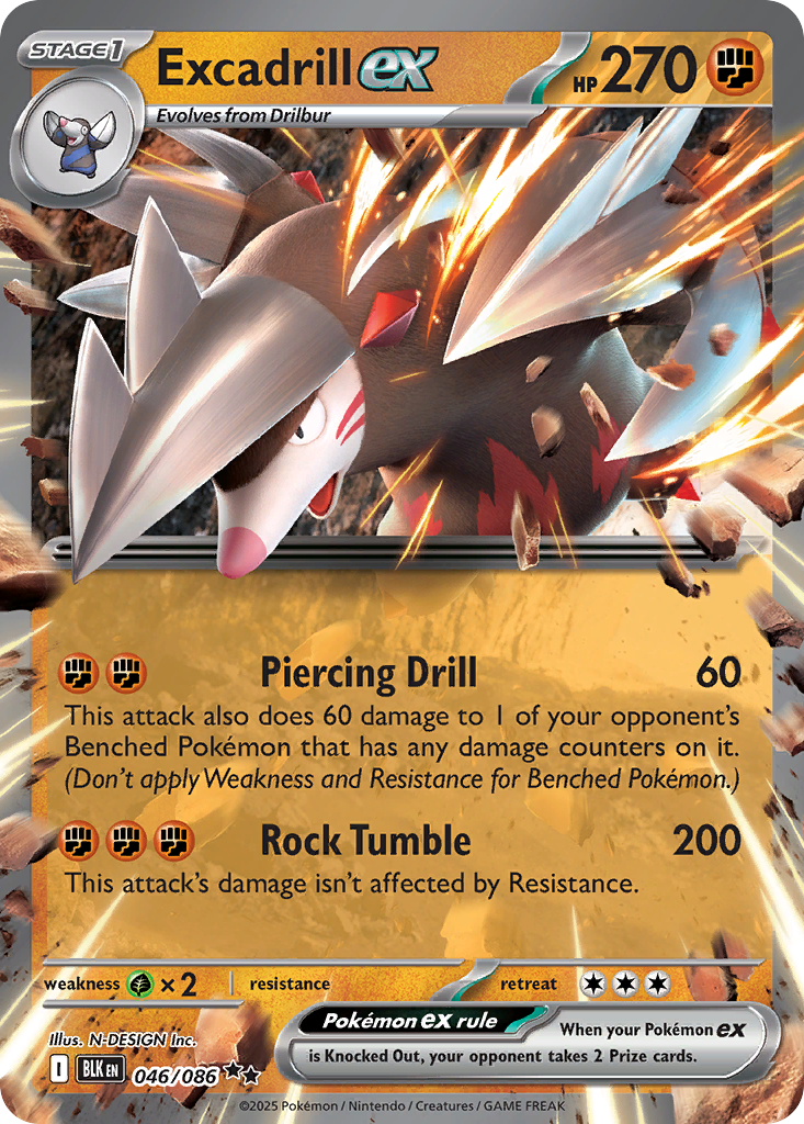 Excadrill ex 046/086 Black Bolt