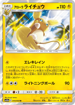 Alolan Raichu 010/054 GG End
