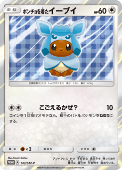 Poncho-wearing Eevee 143/SM-P Sun & Moon Promos
