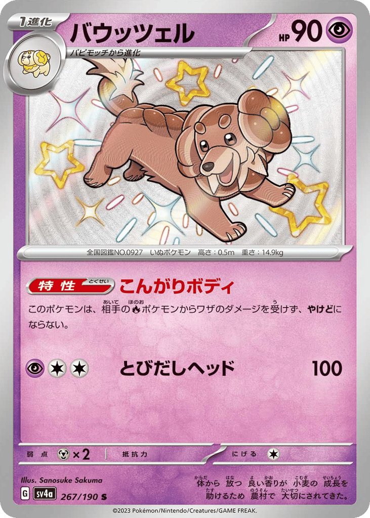 Dachsbun 267/190 Shiny Treasure ex