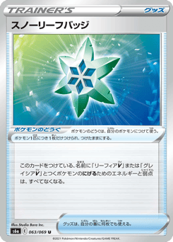 Snow Leaf Badge 063/069 Eevee Heroes